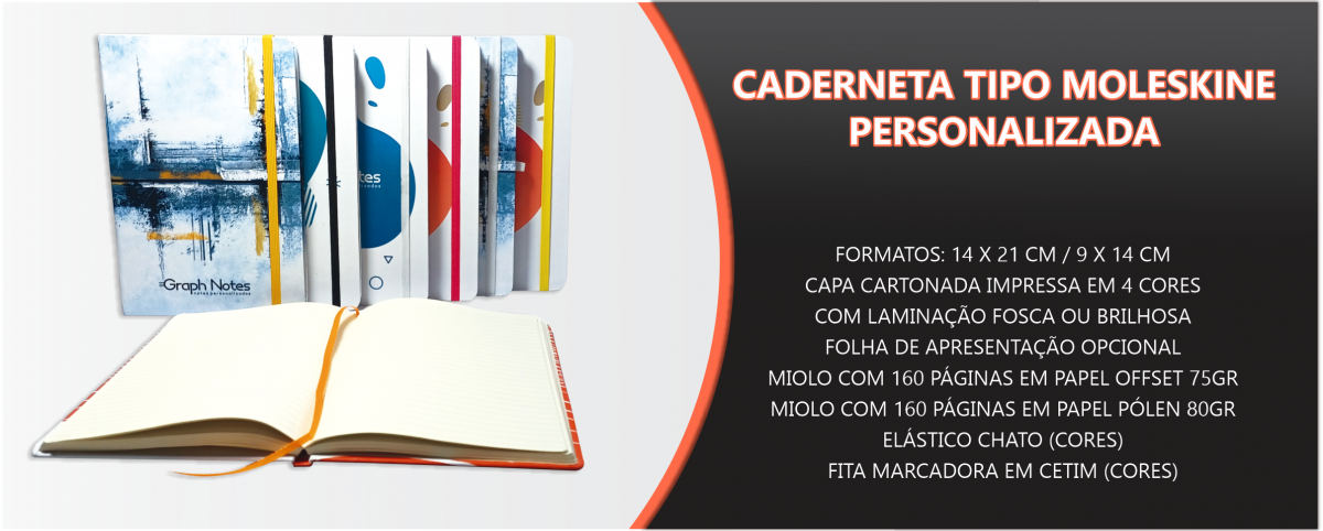 Cadernetas Tipo Moleskines Personalizadas